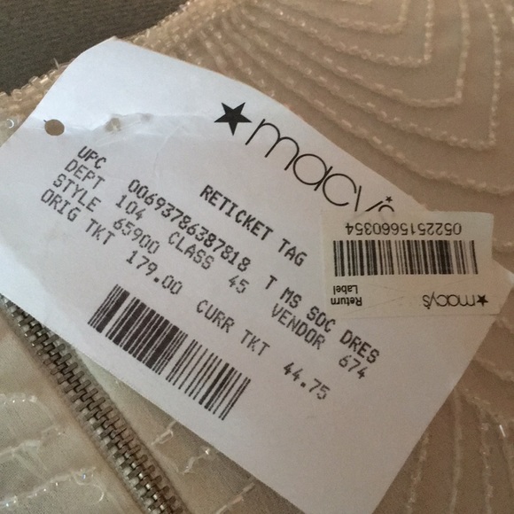 White Beaded Dress - Size  10 - Picture 5 of 7